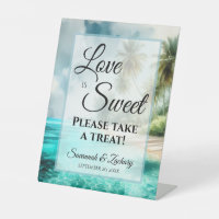 Love is Sweet Take a Treat Tropical Beach Wedding