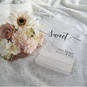 Love is Sweet Take a Treat, Wedding Favours Clean Acrylic Sign