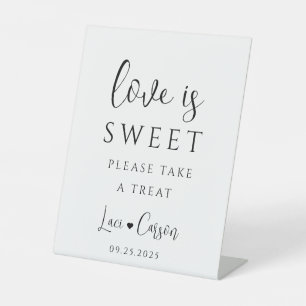 Love is Sweet Take A Treat Wedding Pedestal Sign
