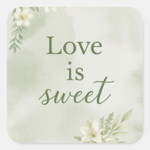 Love Is Sweet Treat Label for Bridal Shower Favor
