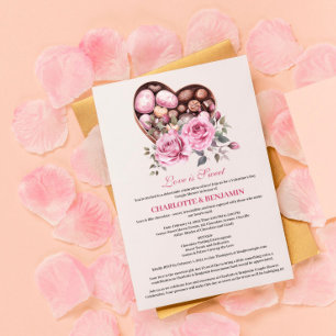 Love Is Sweet Valentine Theme Couples Shower Invitation