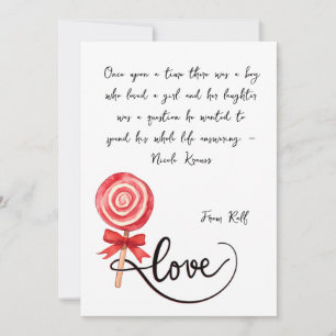 Love is sweet valentine xoxo invitation