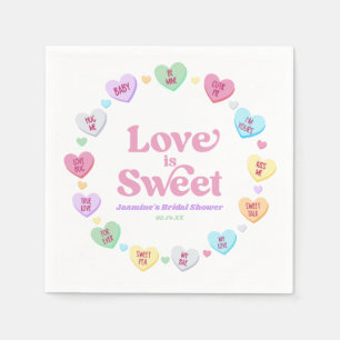 Love Is Sweet Valentine's Day Candy Bridal Shower Napkin