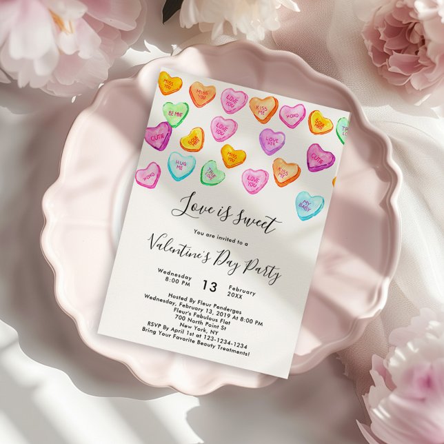 Love Is Sweet Valentine's Day Party Invitation (Creator Uploaded)