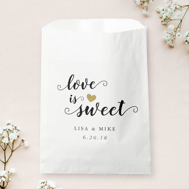 Love is Sweet Wedding Bridal Shower Favour Bags (Creator Uploaded)