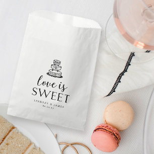 Love is Sweet Wedding Cake Favour Bags