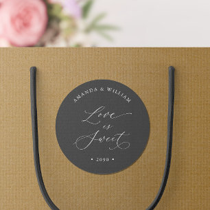 Love Is Sweet Wedding Classic Round Sticker