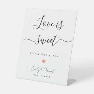 Love is Sweet Wedding Favour Pedestal Table Sign