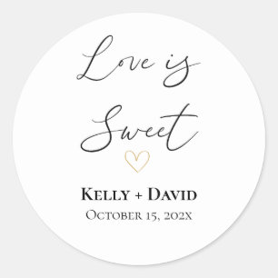 Love is Sweet Wedding Favour Sticker