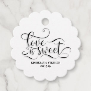 Love is Sweet Wedding Favour Tags