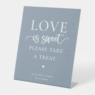 Love is Sweet Wedding Favours Pedestal Sign