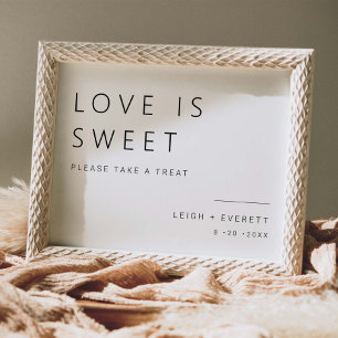 Love is Sweet Wedding Favours Table Decor Sign L10