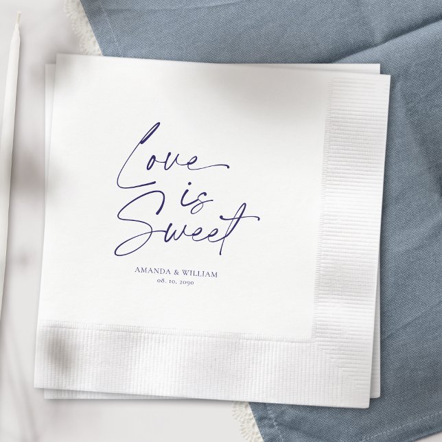 Love is Sweet Wedding Napkin (Creator Uploaded)