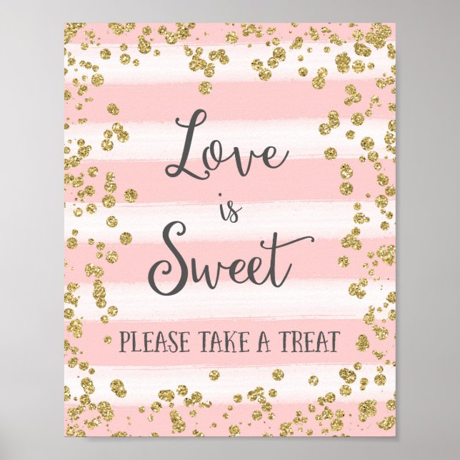 Love is Sweet Wedding Poster Print (Front)