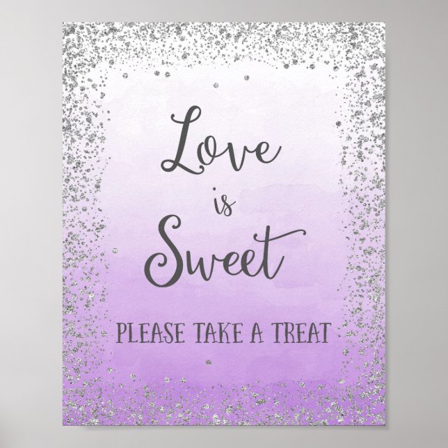 Love is Sweet Wedding Poster Print (Front)