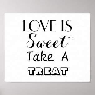 Love Is Sweet Wedding Script Candy Sign