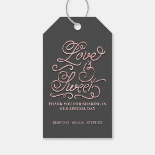 Love is Sweet Wedding Thank You Gift Tags