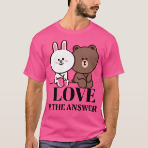 Love Is The Answer Cony And Brown Bear Kids s. T-Shirt