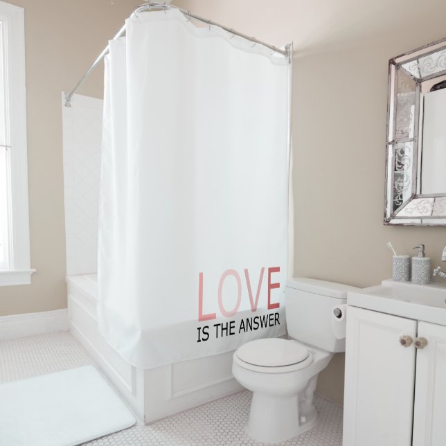 Love Is The Answer Shower Curtain (In Situ)