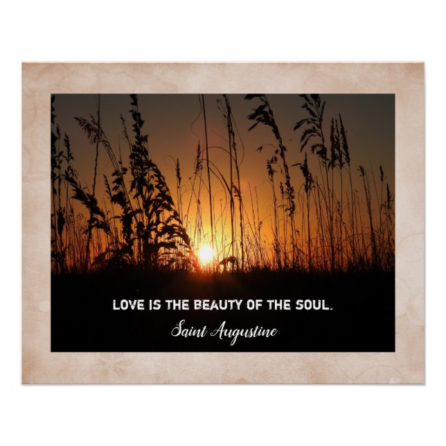 Love is the beauty of the Soul quote Poster (Front)