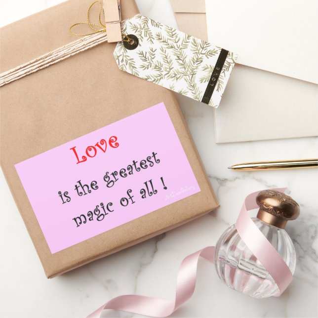 Love is the greatest Magic of all ! Rectangular Sticker (Gifting)