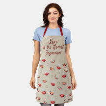 Love is the secret ingredient apron