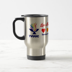Love is the Spirit - Rainbow Hearts Travel Mug