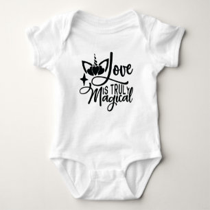 Love is Truly Magical Unicorn Baby Bodysuit