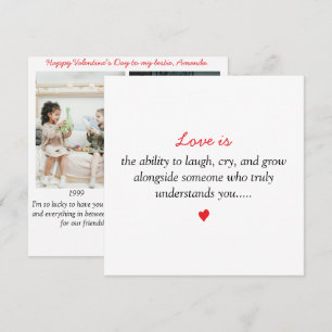 Love is.. Two Photos BFF Valentine's Day Holiday Card