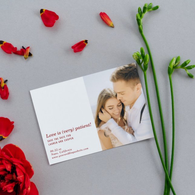 Love Is Very Patient Modern Wedding Save The Date (Creator Uploaded)