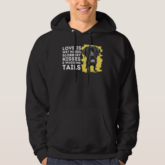 Love Is Wet Noses  Labrador Retriever  Dog Owner L Hoodie (Front)
