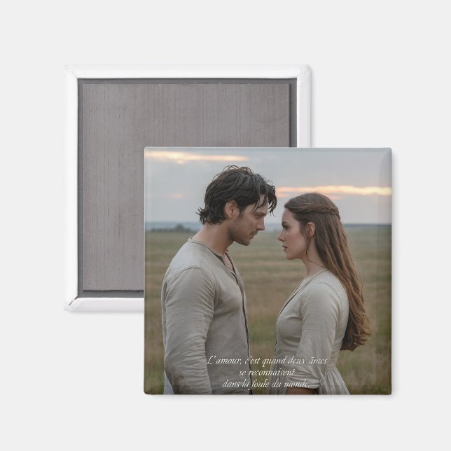 Love is when two souls recognize each other magnet (Front/Back)
