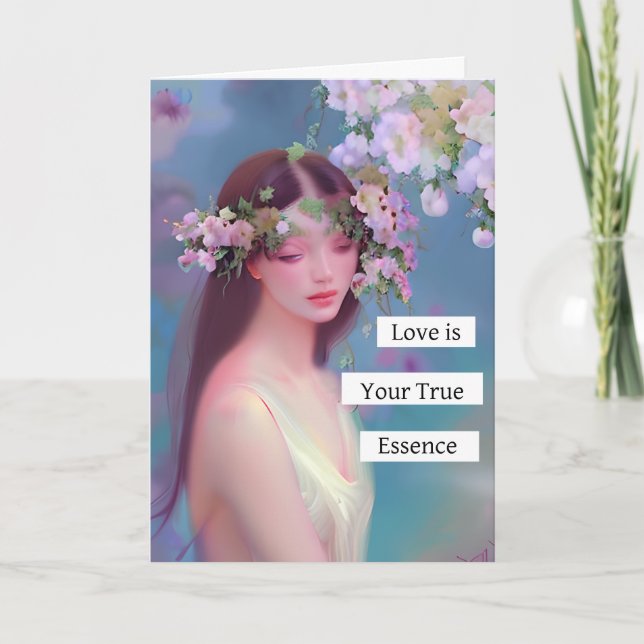 Love is Your True Essence | Fairy Like Angelic  Card (Front)