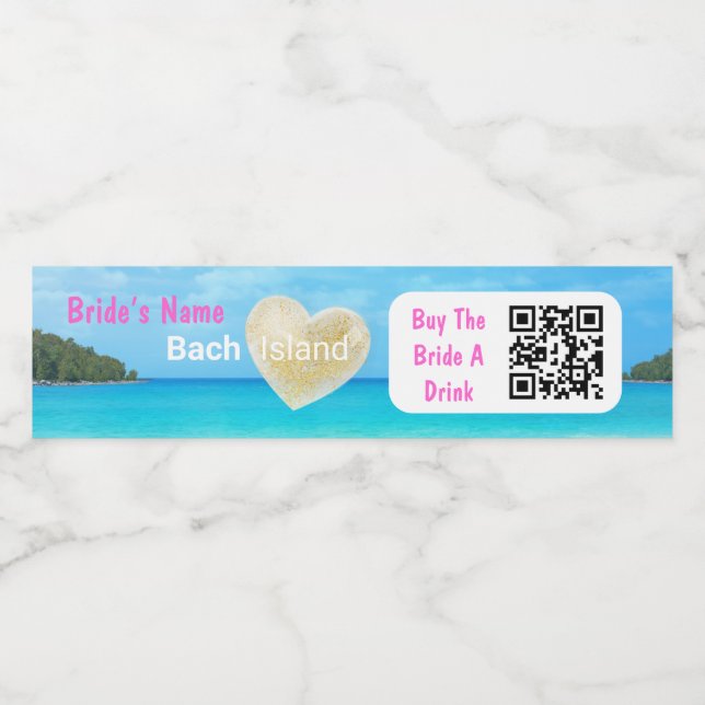 Love Island-Themed “Buy the Bride a Drink” Labels (Single Label)