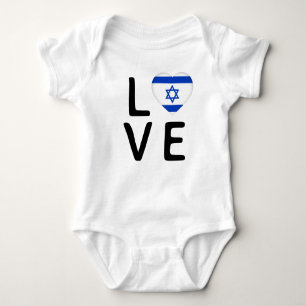 Love - Israel Flag Baby Bodysuit