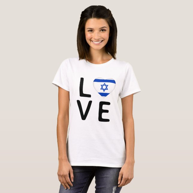 Love - Israel Flag T-Shirt (Front Full)