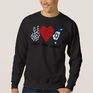 Love Israel Proud Israeli Flag Israeli Roots Sweatshirt