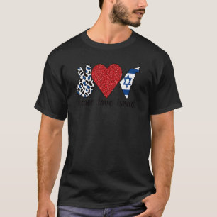 Love Israel Proud Israeli Flag Israeli Roots T-Shirt