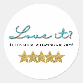 Love it five stars review sticker