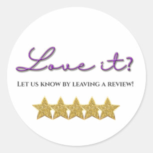 Love it five stars review sticker