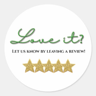 Love it five stars review sticker
