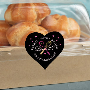 Love It? Leave A Review Bakery Whisk & Spoon Black Heart Sticker