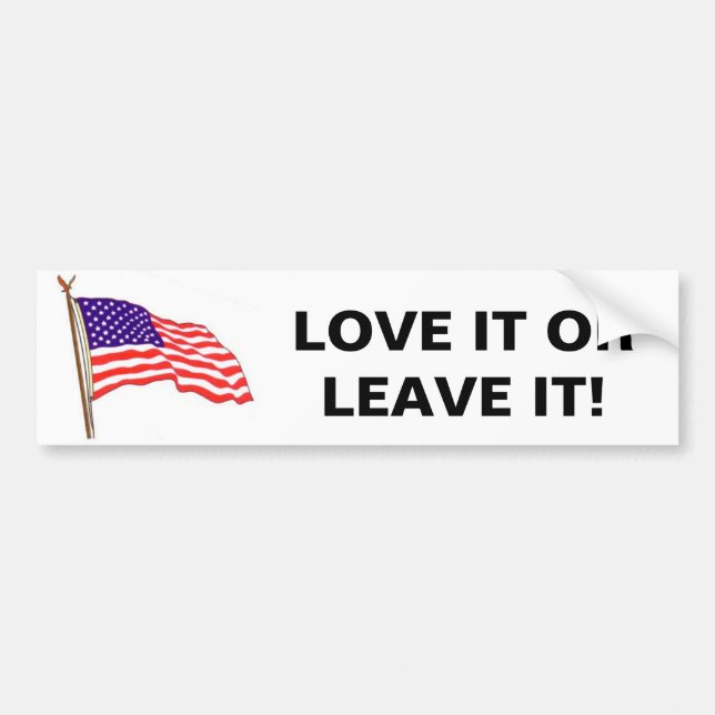 LOVE IT OR LEAVE IT (aMERICA) Bumper Sticker (Front)