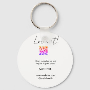 Love it scan QR review social media share photo na Key Ring
