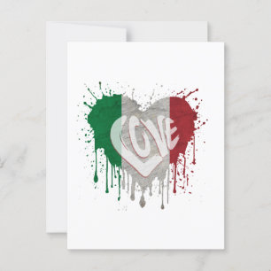 Love Italy Flag Postcard