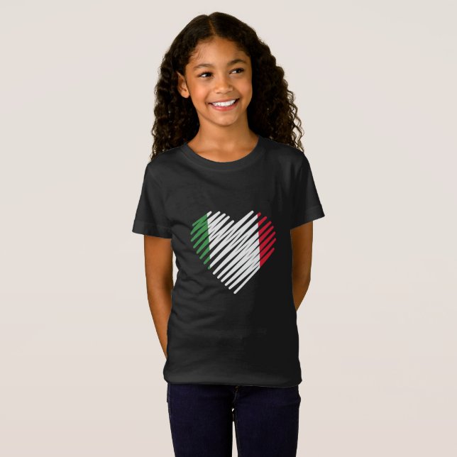 Love Italy Heart Italia Shirt Italian Roots (Front Full)