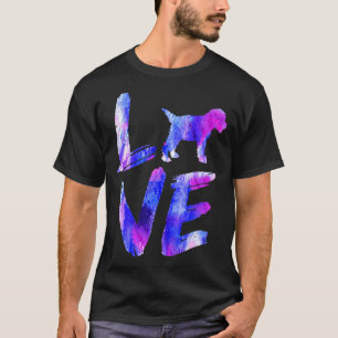 Love Jack A Poo Watercolor Blue Dog Mum Dad T-Shirt
