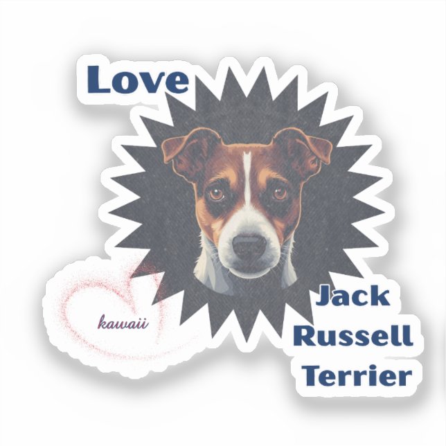 Love Jack Russell Terrier ビンテージ風♡ (Front)