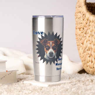 Love Jack Russell Terrier ビンテージ風♡ Insulated Tumbler