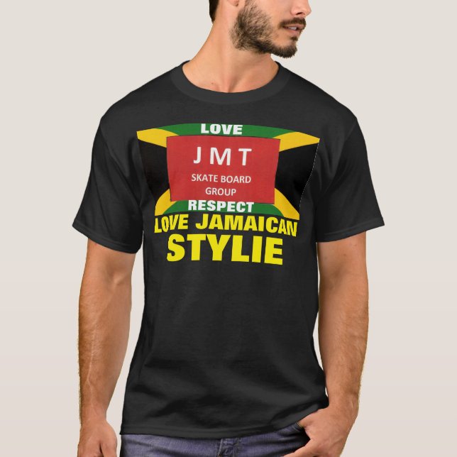 LOVE JAMAICAN STYLE  Basic Dark T-Shirt (Front)